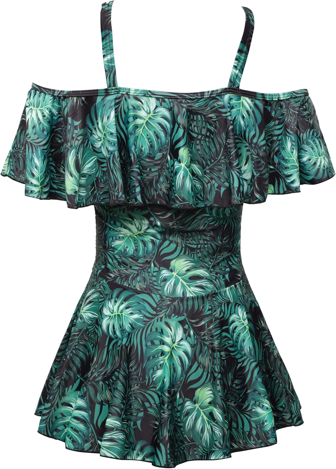 COCOPEAR One Piece Swimsuit Women Plus Size Bathing Suit Off Shoulder Tummy Control Swim Dress 2026 - Image 5