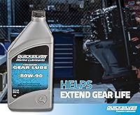 Vista 4 de Quicksilver by Mercury Marine 80W-90 Premium Gear Lube, motor marino, 9 onzas.