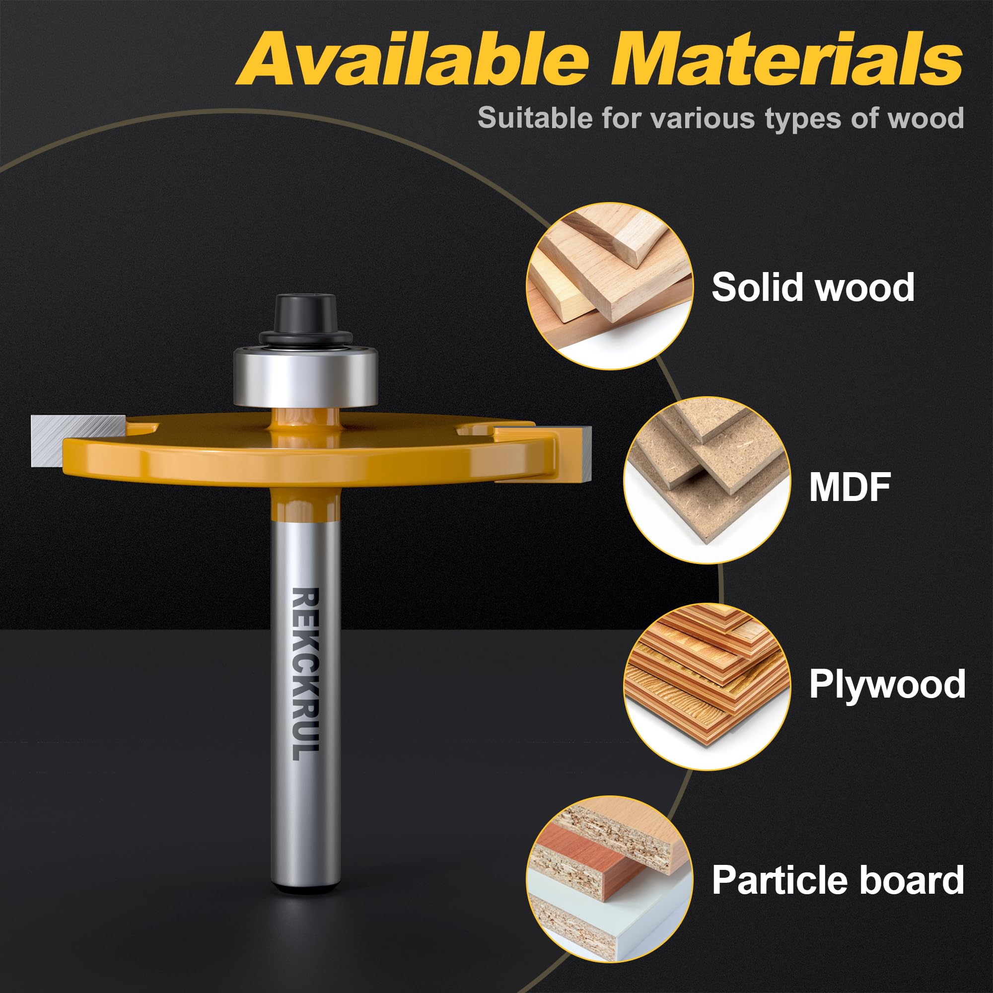 Rabbet Router Bit - 6 Bearing Set 2 Inch -5