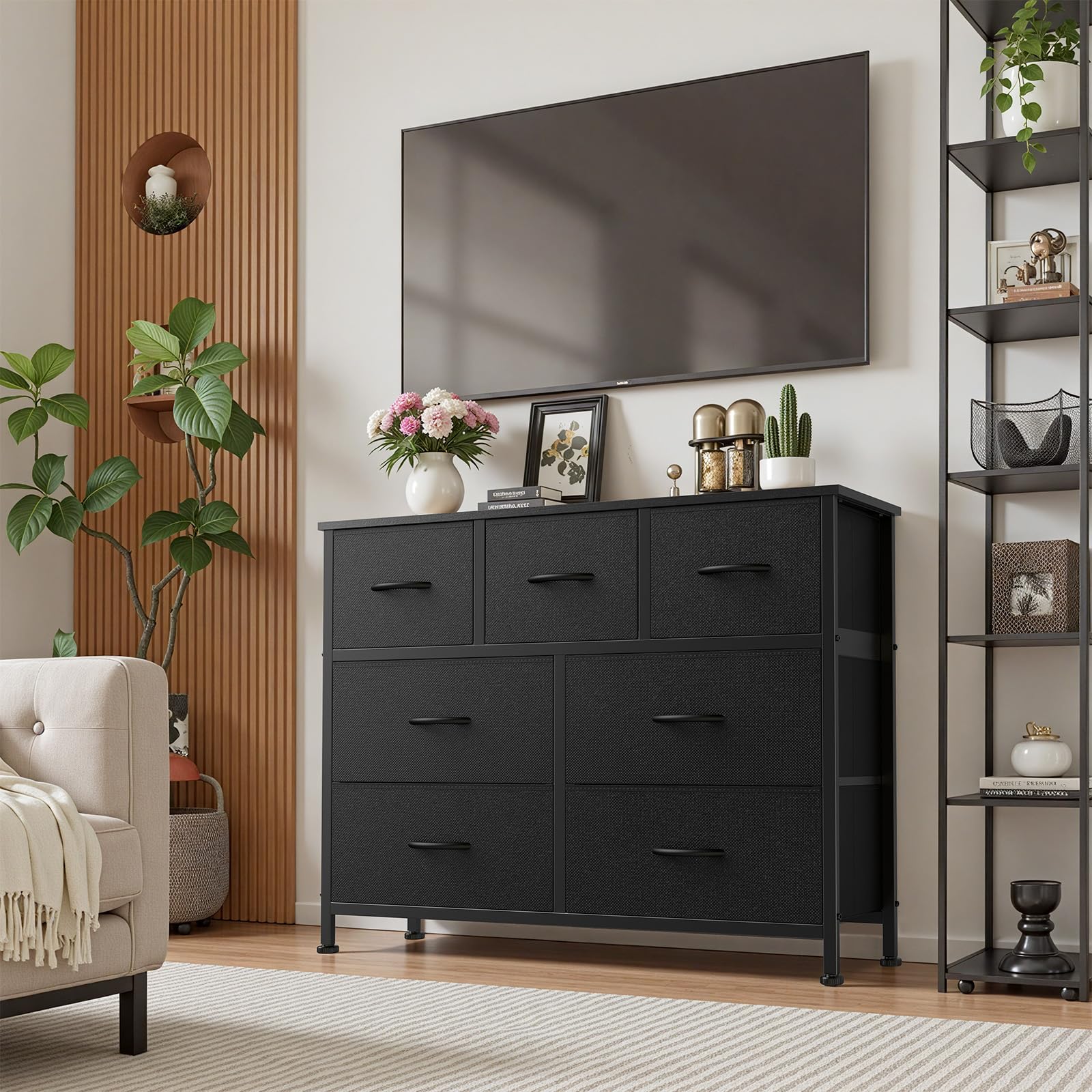 Best Storage Dresser Picks for 2026 1 Sweetcrispy 7 Drawer Fabric Dresser for Bedroom Storage with Bins, Black — product photo