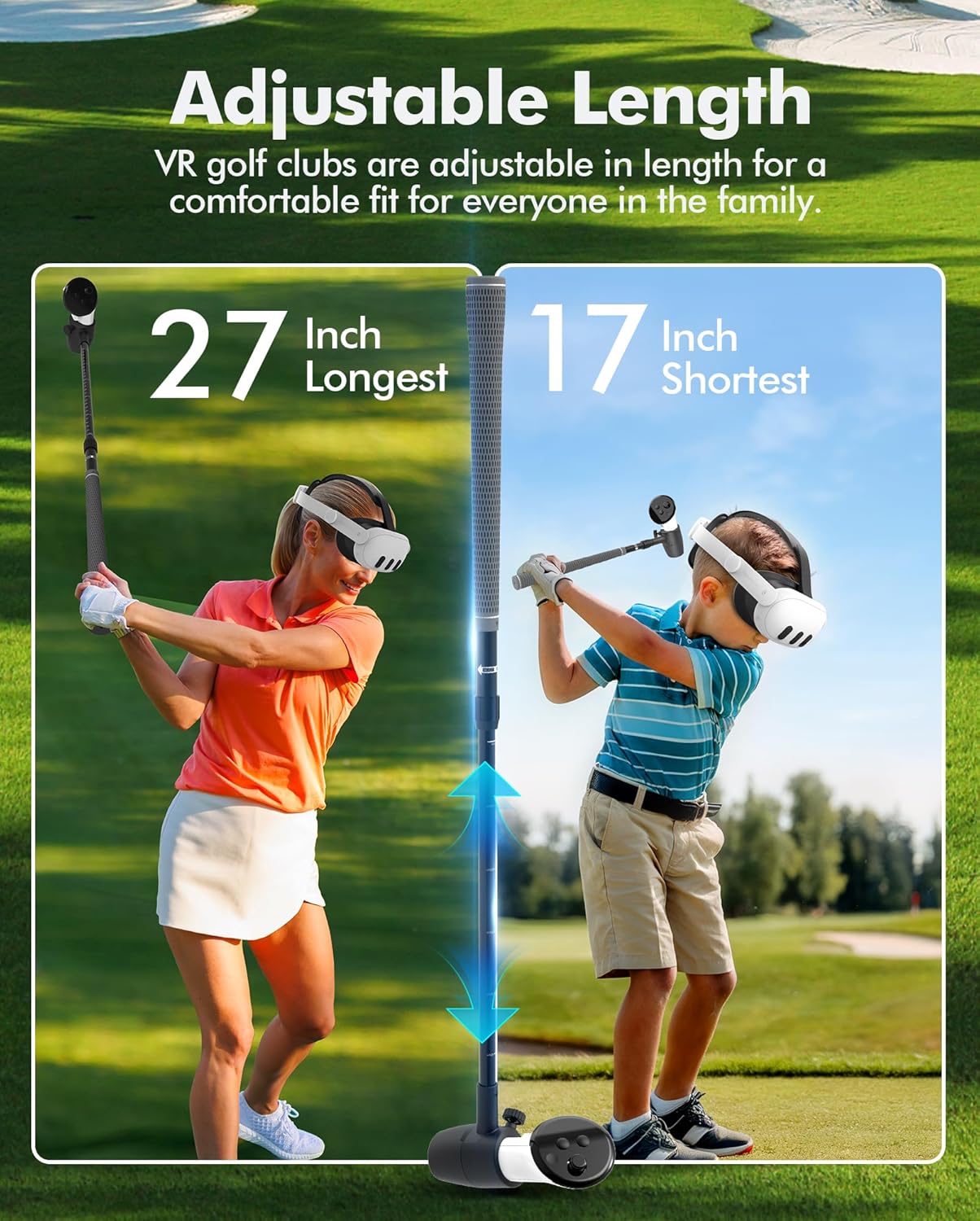 SecureLock VR Golf Club Attachment - Easy-to-Install Adjustable Anti-Throw Design with Enhanced Grip, Compatible with Meta Quest Oculus 2/3/3s/Pro & Oculus (Right-Hand Only)