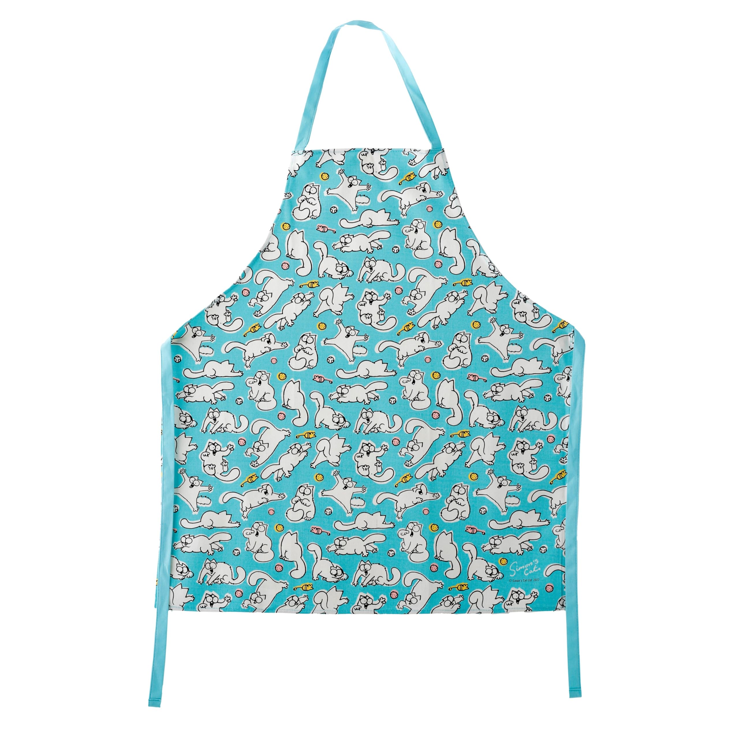 Puckator Cotton Apron - Simon's Cat 2021 - Chef Aprons For Cooking Men Secondary School - Baking Bakers Gifts - Kits For Adults - Unifrom Clothes - Cooking Gift Set - Catering Equipment