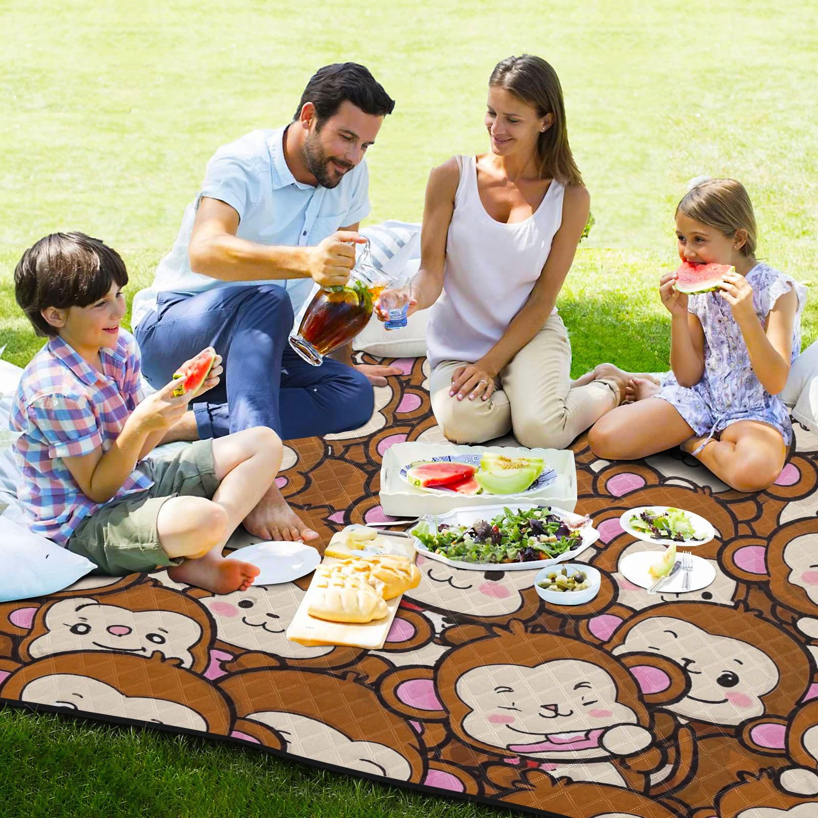 Couvertures de pique-nique imperméables et pliables XXL Tapis de sol pour le sol Cadeau d'été Manta de pique-nique Extra