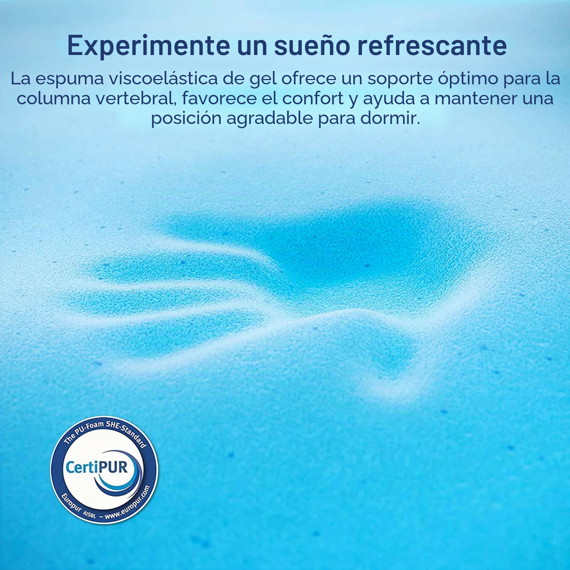 MKS.® Gel Topper 180 x 200 cm, H2 H3 Topper con 7 cm de espuma viscoelástica de gel, confort, con flujo de aire 3D, viscoelástico con funda de bambú extraíble | H2 H3 - Protector de colchón con espuma viscoelástica de gel de 7 cm, con flujo de aire 3D