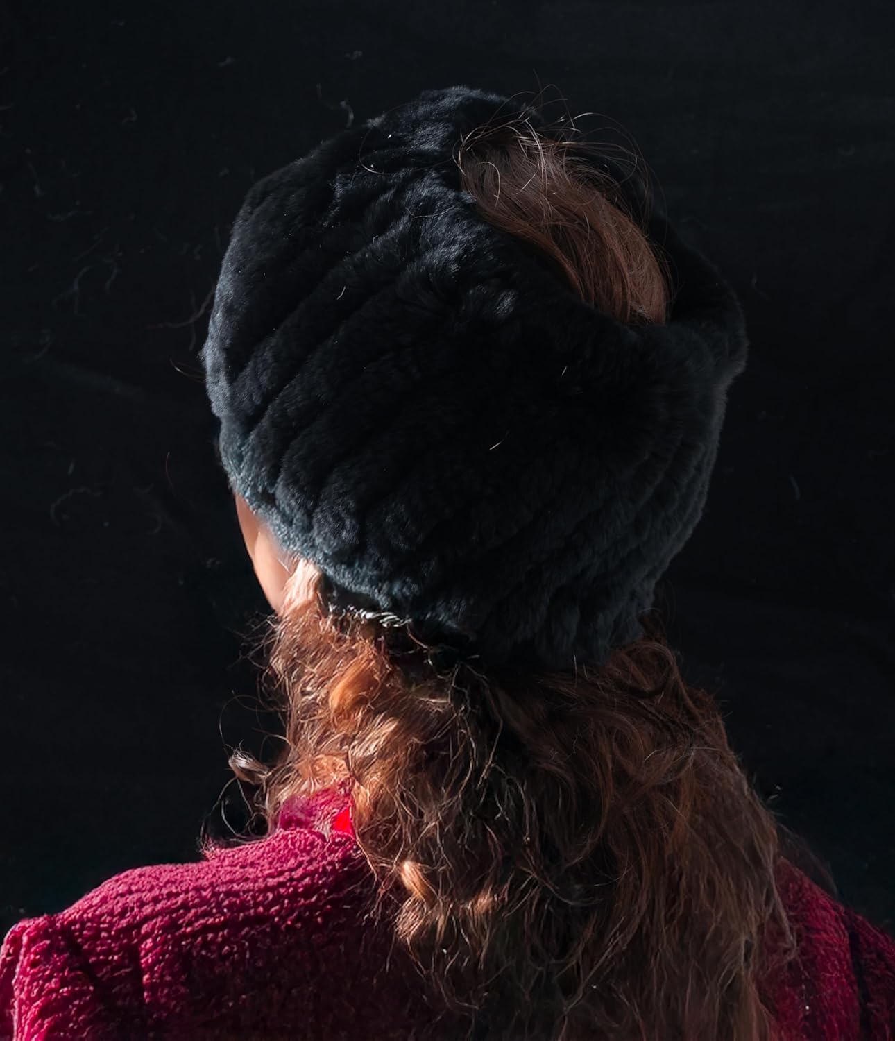 Genuine Fur Russian Ushanka Hat & Rabbit Fur Headband Bundle – Unisex Cossack Cap and Plush Convertible Neck Warmer Winter Set