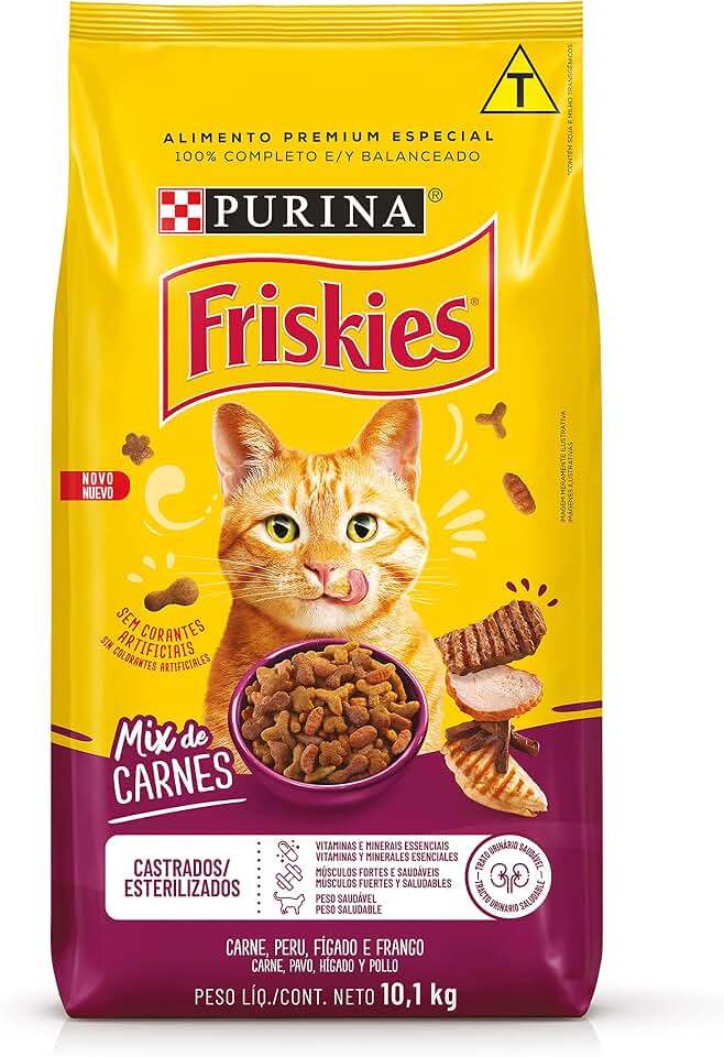 Purina Friskies Ração Gatos Castrados Friskies Mix De Carne 10 1Kg