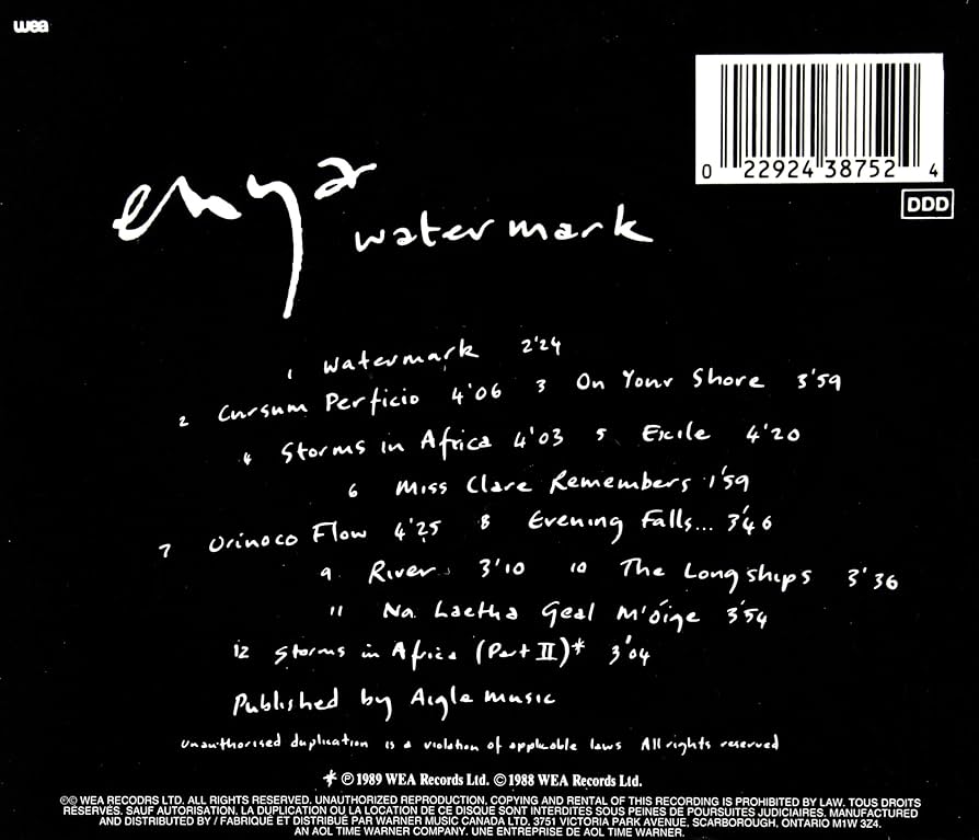 エンヤ　ENYA WATERMARK LP レコード　輸入盤　シュリンク Amazon.com: Watermark: CDs & Vinyl