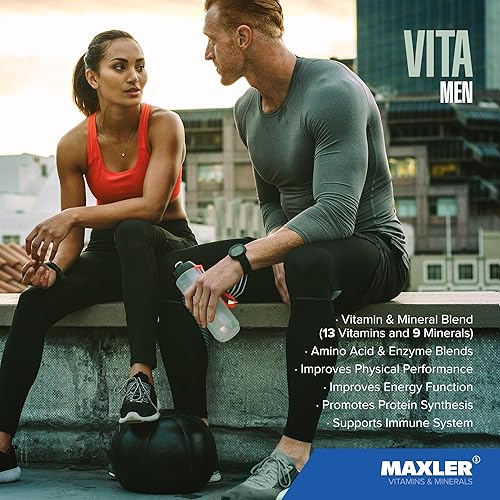 Miniatura 4 de Maxler VitaMen Multivitamínico para hombres, multivitaminas de alta potencia para deportes y rendimiento, mezcla de vitaminas y minerales para
