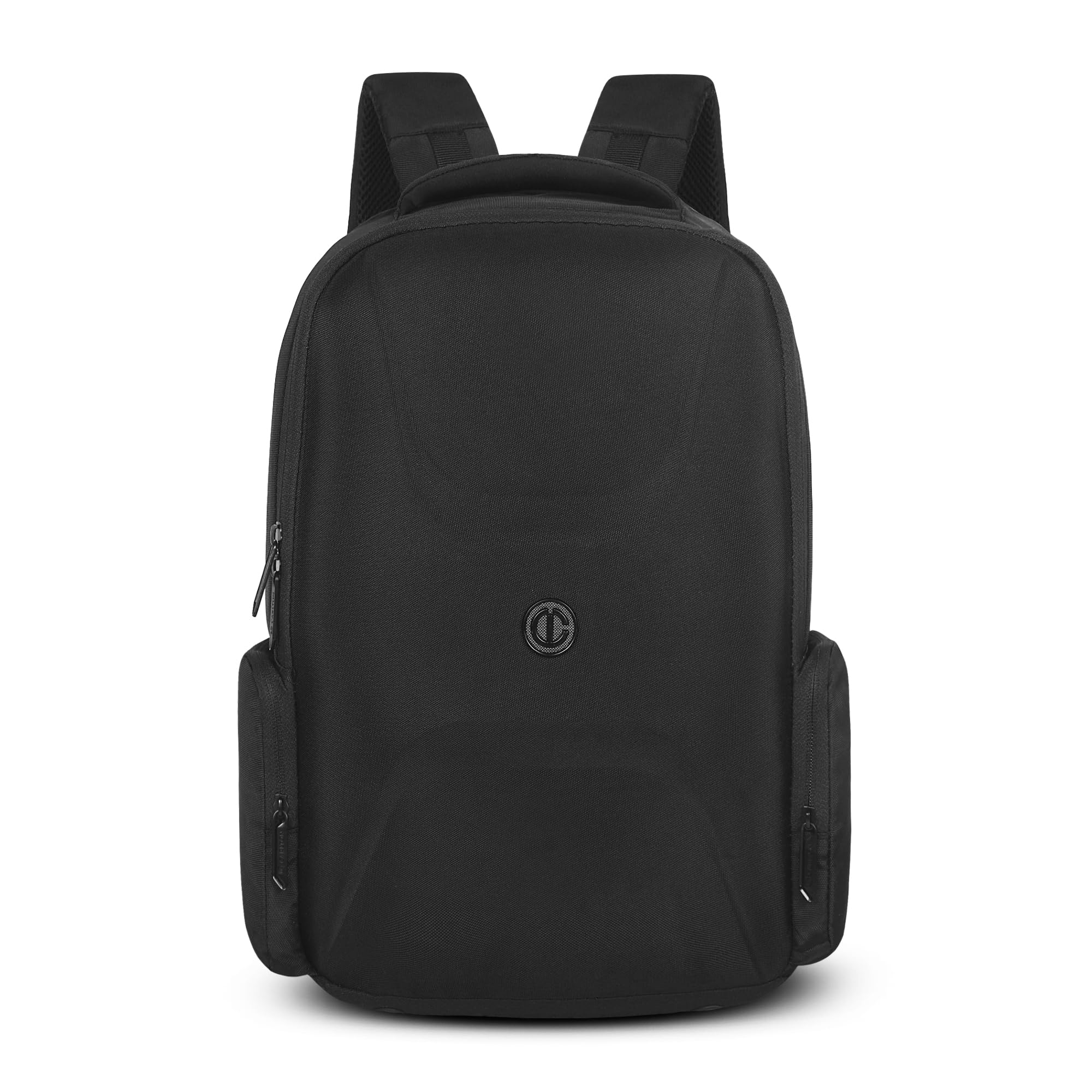 CARLTON Laptop Backpack 20L With Rain Cover, Pockets for Hard drive, Passport Pocket & Air Cushion System | Jet Black | Dorset 01 (B084ZHKGJW) Amazon Price History, Amazon Price Tracker