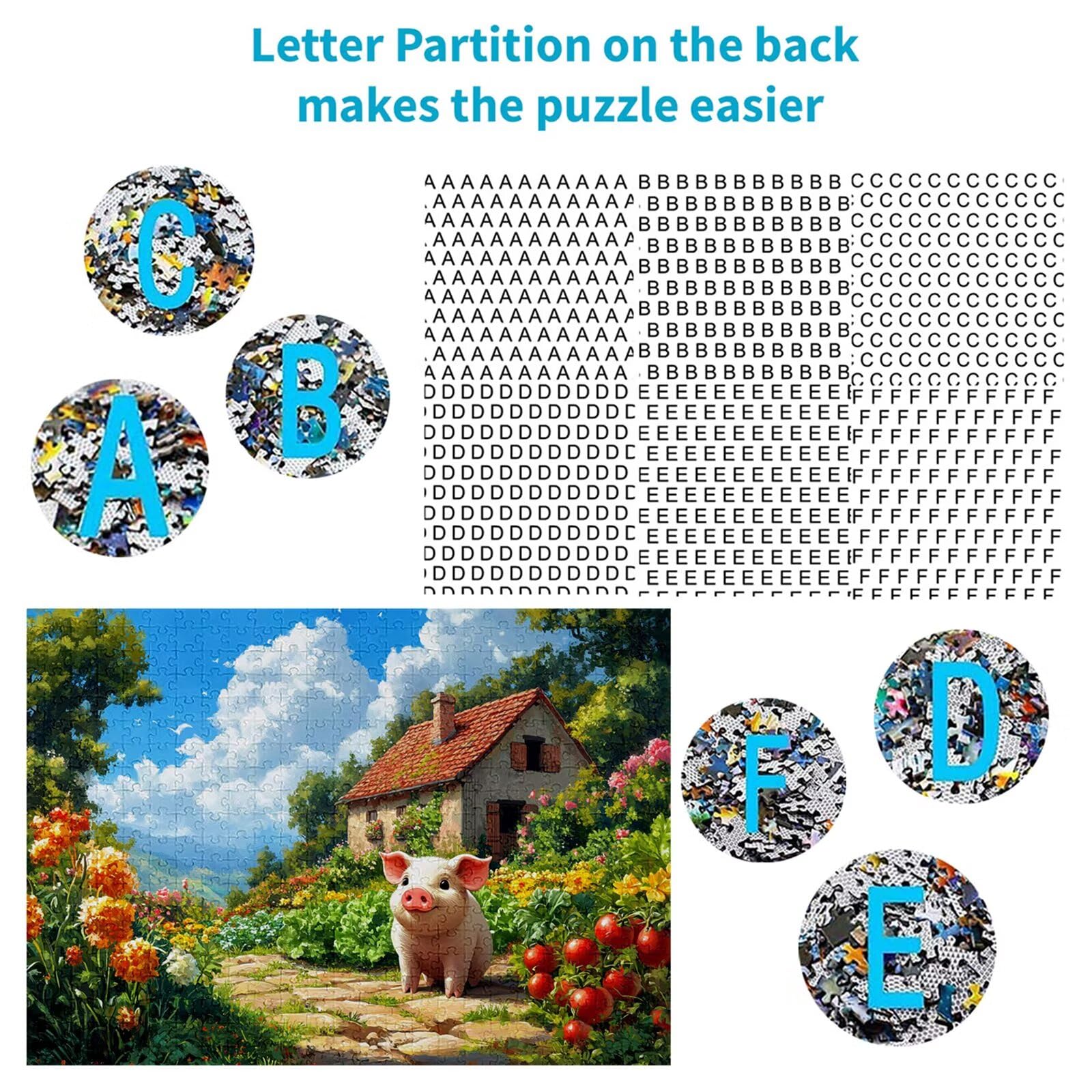 Puzzle 3000 elementów świnia puzzle dla dorosłych kabina 122 x 81 cm Unikalne rzemiosło klasyczne 3D drewniane układanka do rodzinnych gier aktywnych, układanka do samodzielnego wykonania nawet do