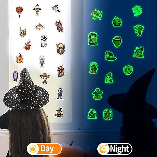 Miniatura 10 de Calcomanías luminosas que brillan en la oscuridad para interruptor de gato, interruptor de luz de habitación, calcomanías luminosas para niños,