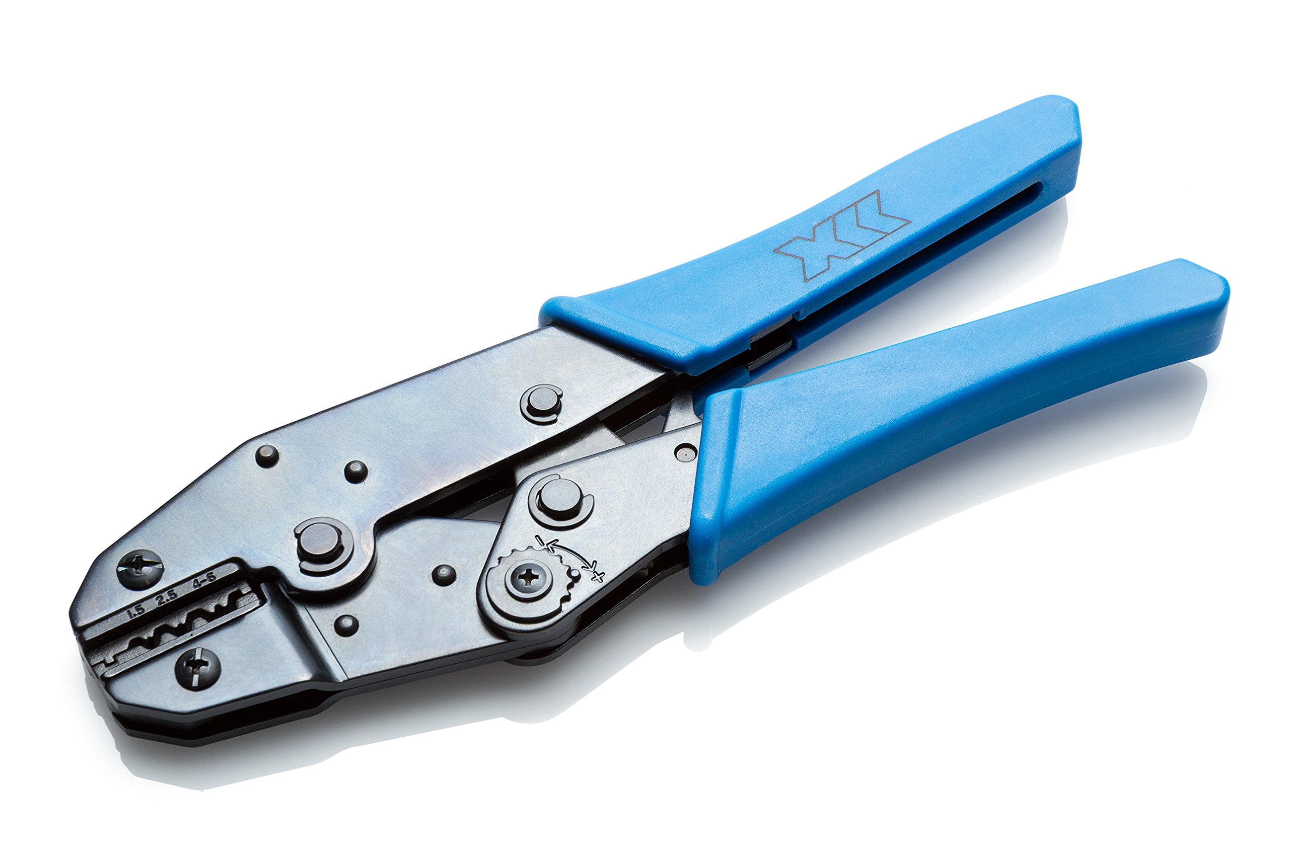 Partex Blue Ratchet Crimp Tool For Uninsulated Terminals