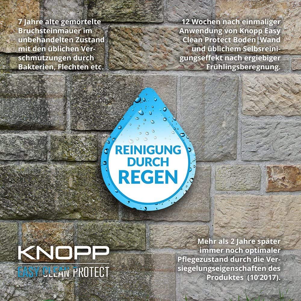 KNOPP Flechtenentferner, Flechtenex, Terrassenreiniger, Pflastersteinreiniger, Waschbetonplattenreiniger, Grünbelagentferner, Algenentferner, Algenvernichter, Steinreiniger; gebrauchsfertig, 1l