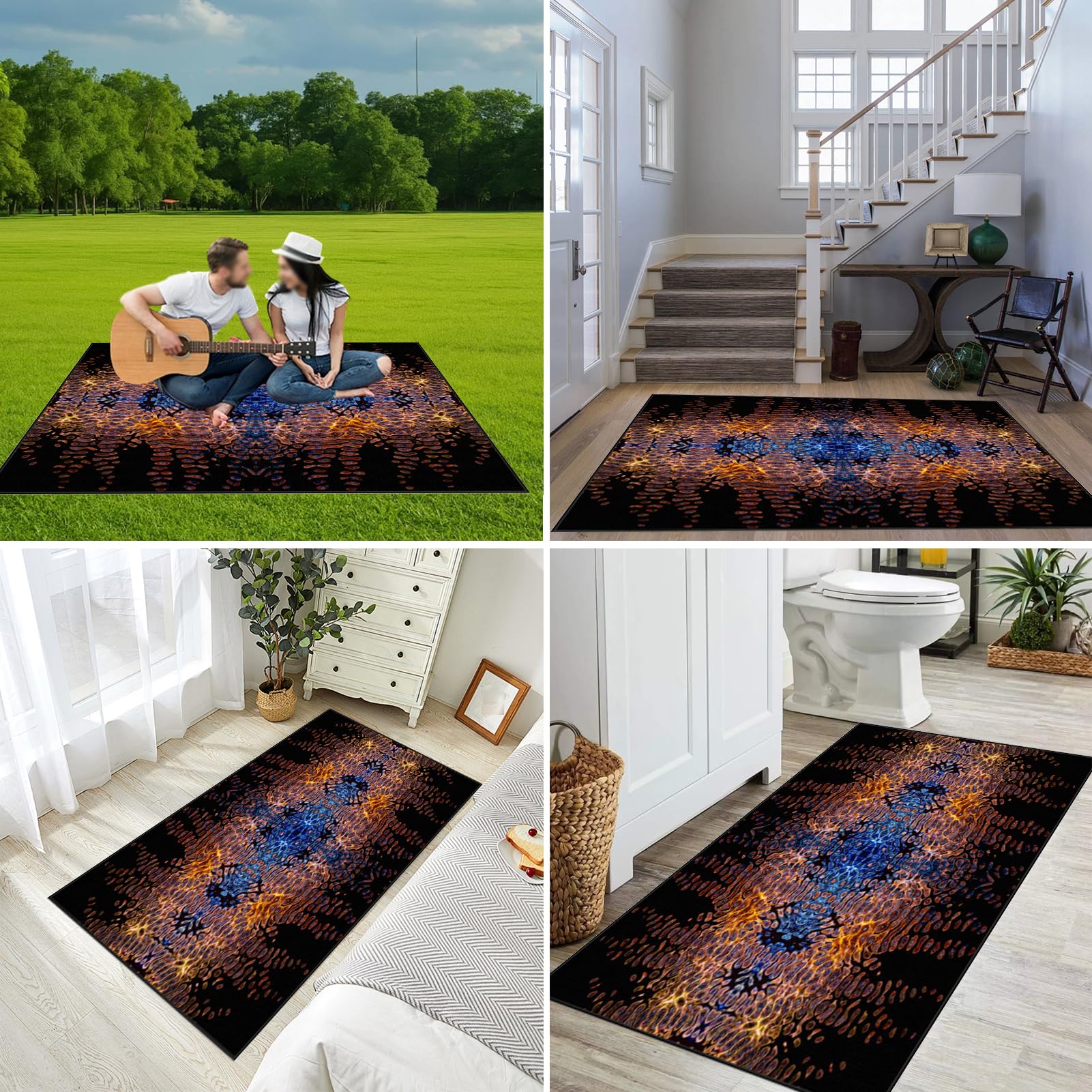 Tapis protège-Sol pour Chaise de Bureau, Tapis Chaise de Bureau, Tapis Gaming sol pour Sols Durs, Tapis de Protection de Sol Antidérapant, Protège sol Sous Chaise, Tapis pour Fauteuil 100 x 120 cm