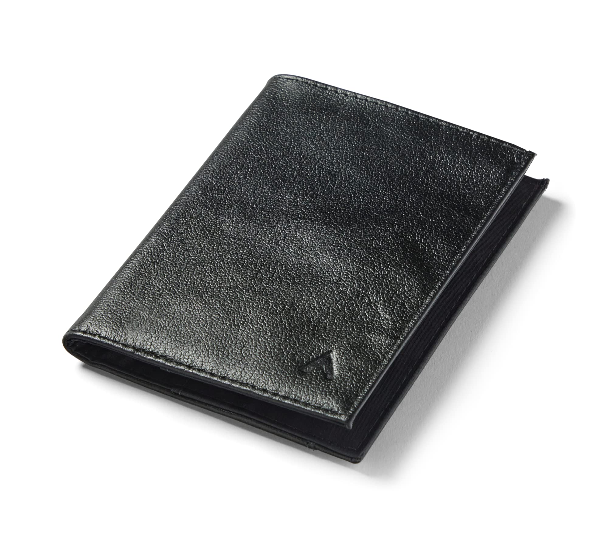 Allett Coin Wallet 2.0, Onyx Black | Leather, RFID Blocking, Velcro Pocket, Slim, Minimalist, Bifold, Water Resistant, Thin, Front Pocket | Holds 4-24