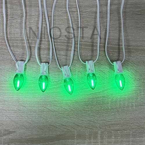 Miniatura 4 de NIOSTA Paquete de 25 bombillas LED verdes de repuesto de Navidad, con certificación UL, para decoración de interiores y exteriores, filamento LED de