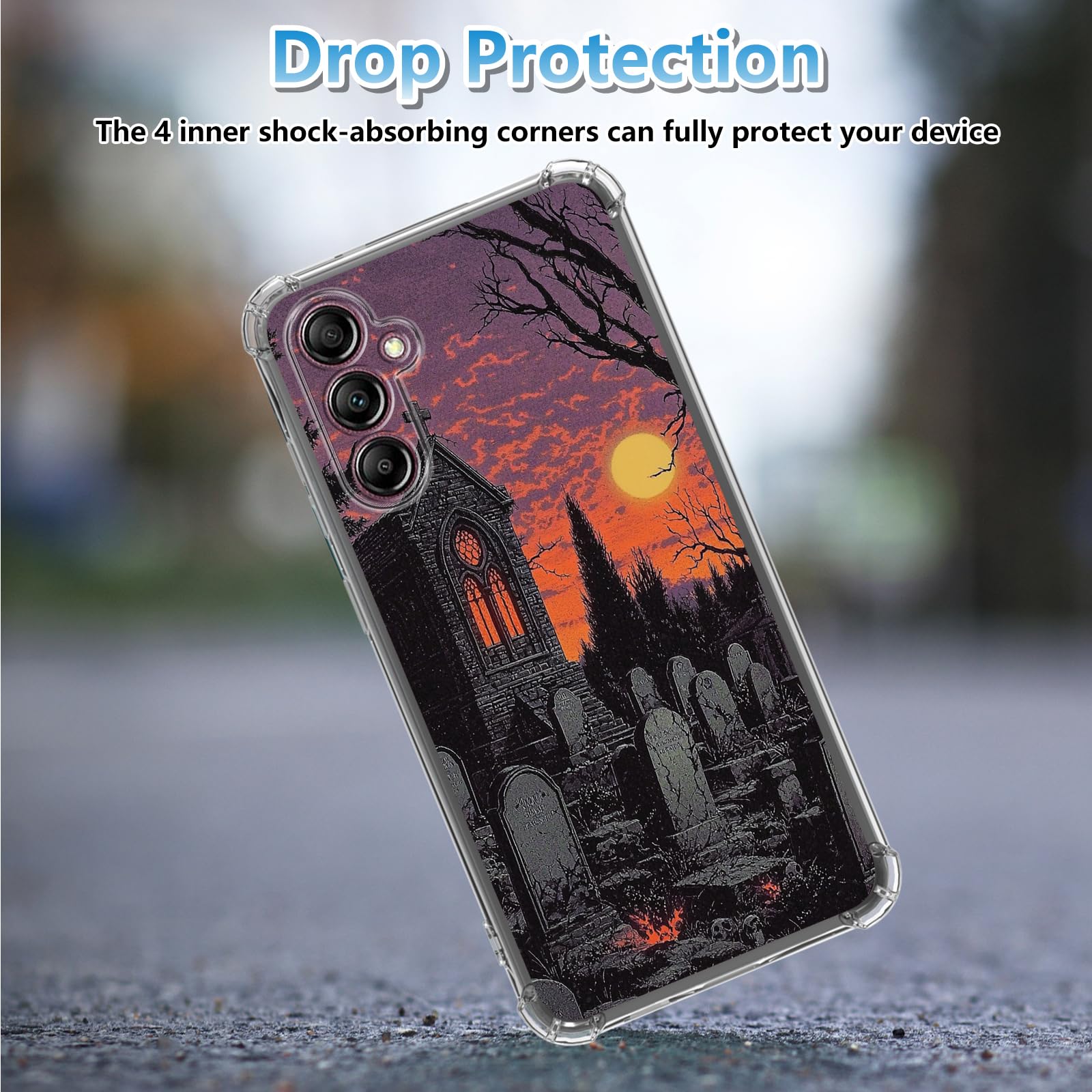 Amazon.com: BWEGRHE Gothic Cemetery Phone Case for Samsung Galaxy