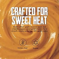 Vista 6 de Plochman's Miel Chipotle Mostaza, condimento gourmet dulce picante ahumado, 11 onzas