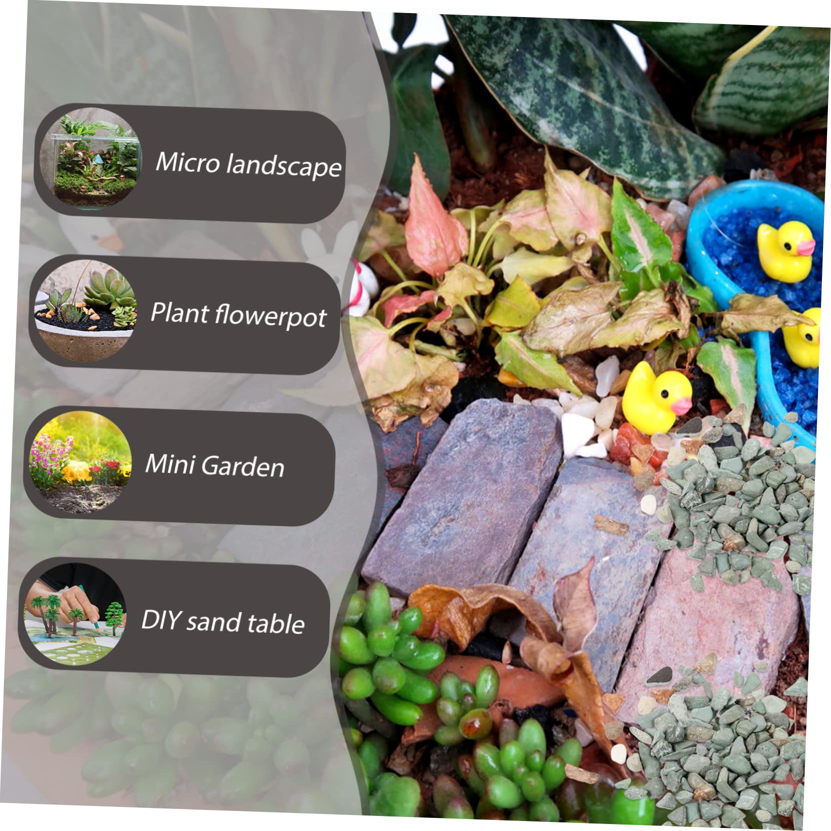 SUPVOX Miniature Kit for Realistic Gray Stone Landscaping Rocks Fake Rocks for Railways 1 Bag of Stone Decor