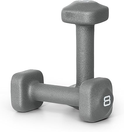 Tone Fitness Neoprene Dumbbell Weight Pairs with Anti-Roll Square Head | Multiple Options