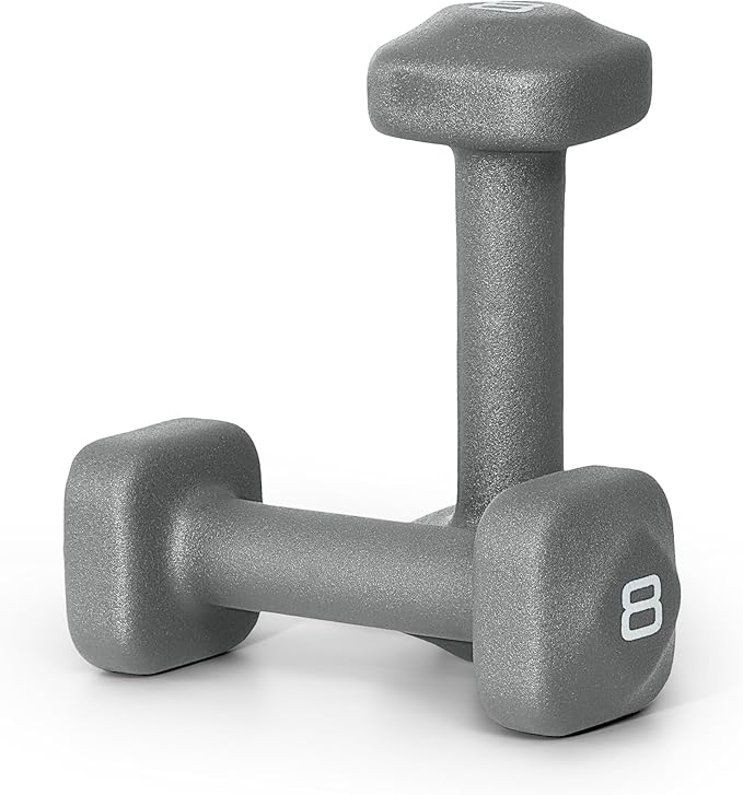 Tone Fitness Neoprene Dumbbell Weight Pairs with Anti-Roll Square Head | Multiple Options
