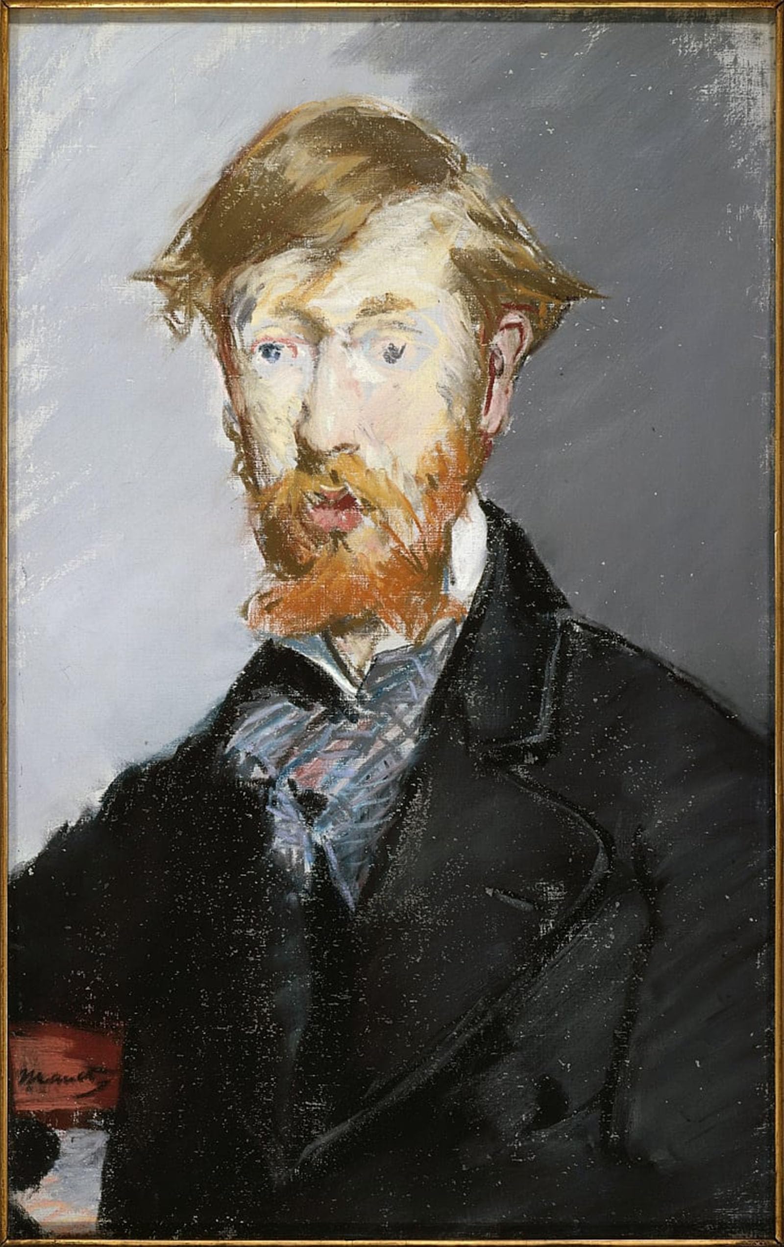 ARTXLXXBN Famous Painting Canvas Artwork Graffiti Print George Moore by Edouard Manet Portrait Canvas Image for Home Decor 60x90cm