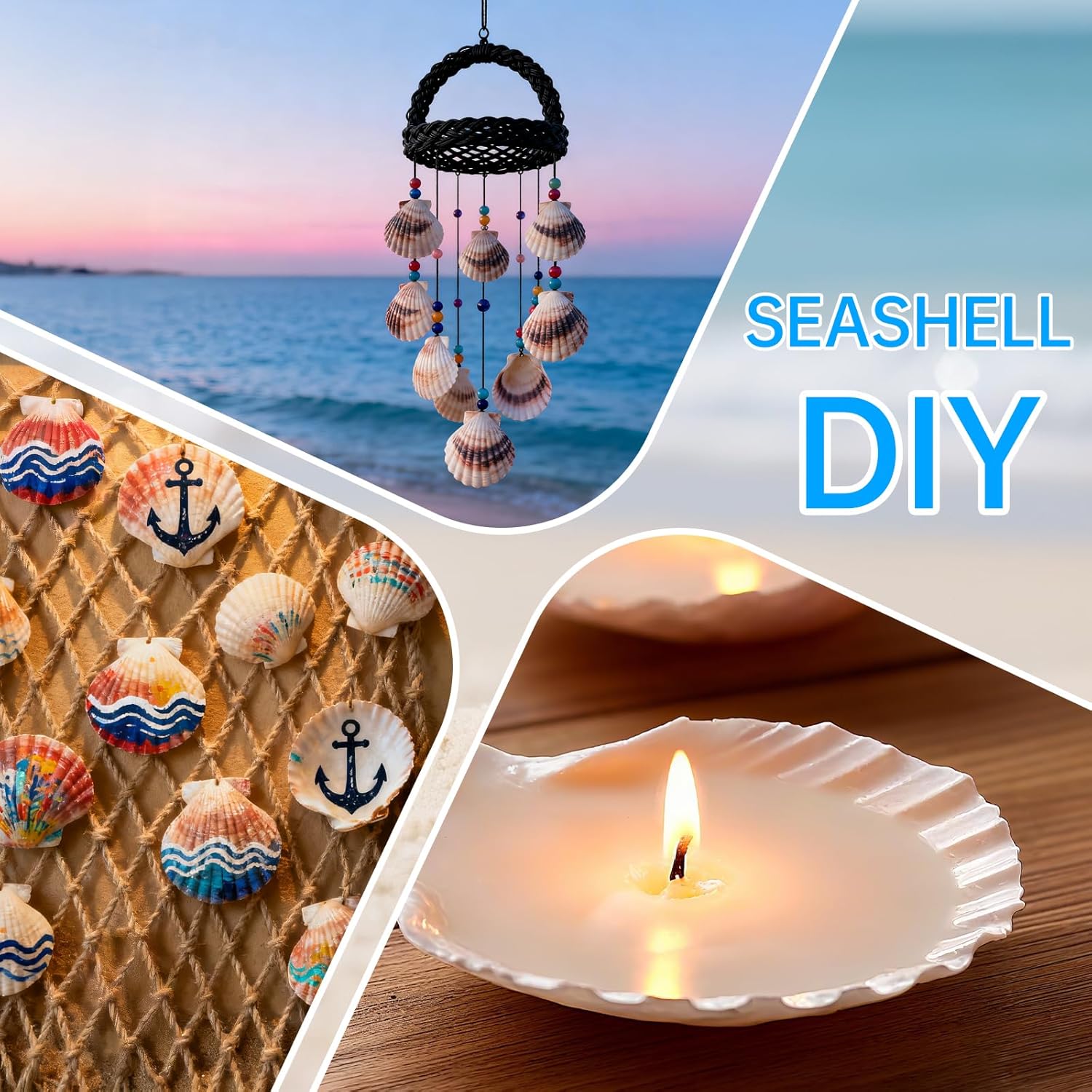 ReePlan 30PCS Large Scallop Shells for Crafts, 4-5 Inch Natural Sea Shells for Decorating, White Seashells Bulk for DIY Crafting, Painting, Baking, Ocean Themed Party Supplies & Decorations