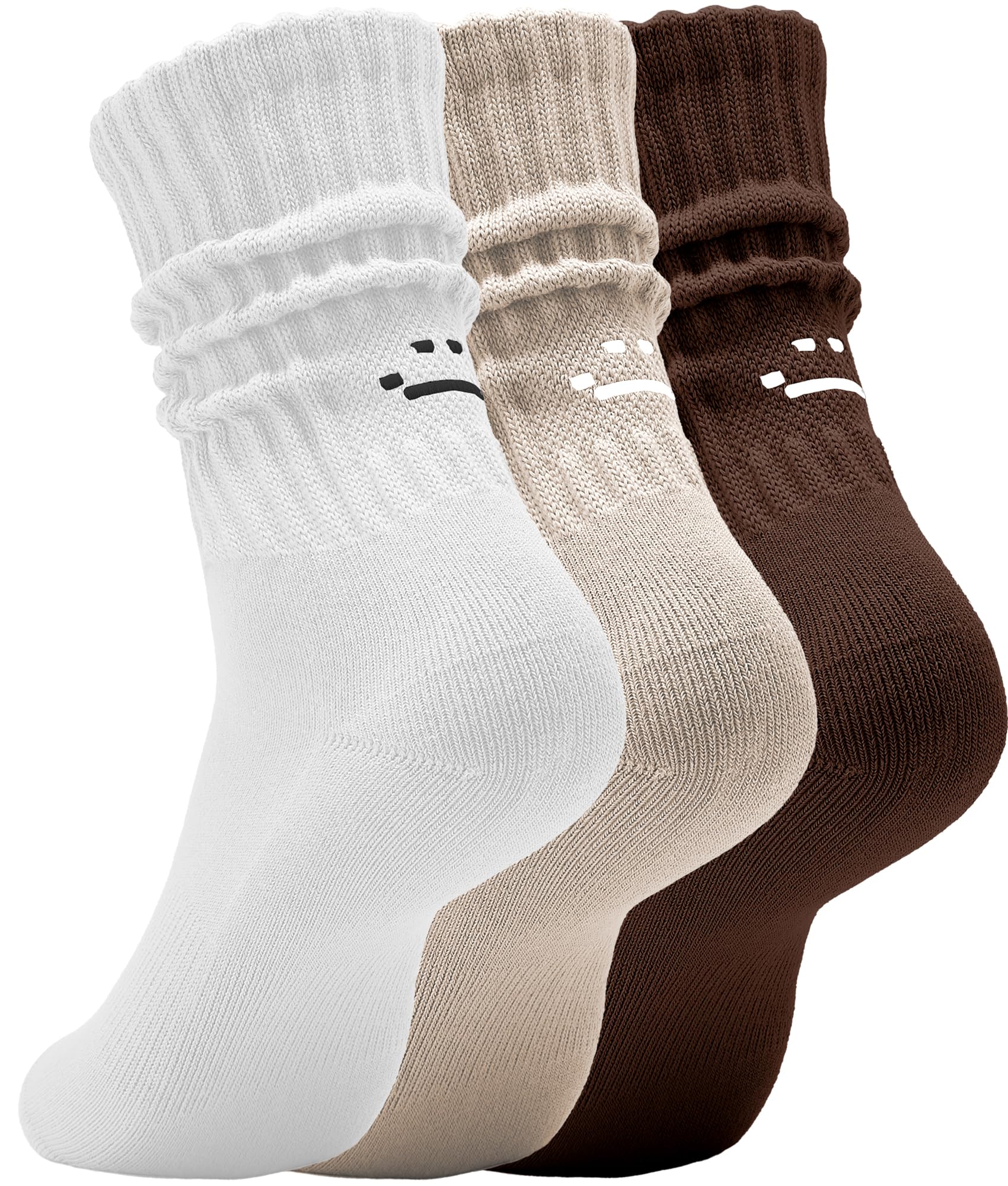 AugRing Women's Cute Scrunch Slouch Crew Socks