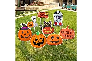 Halloween Yard Sign Decorations 8-Pack with Stakes
