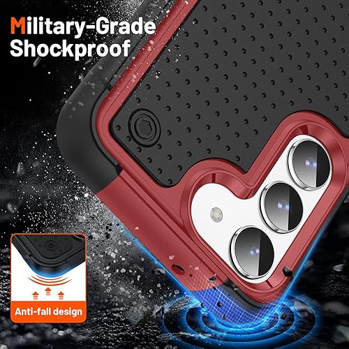 Miniatura 7 de Jeylly Funda para Samsung S23 5G, Samsung Galaxy S23, resistente a prueba de golpes, cuerpo completo, policarbonato duro+silicona suave con 2