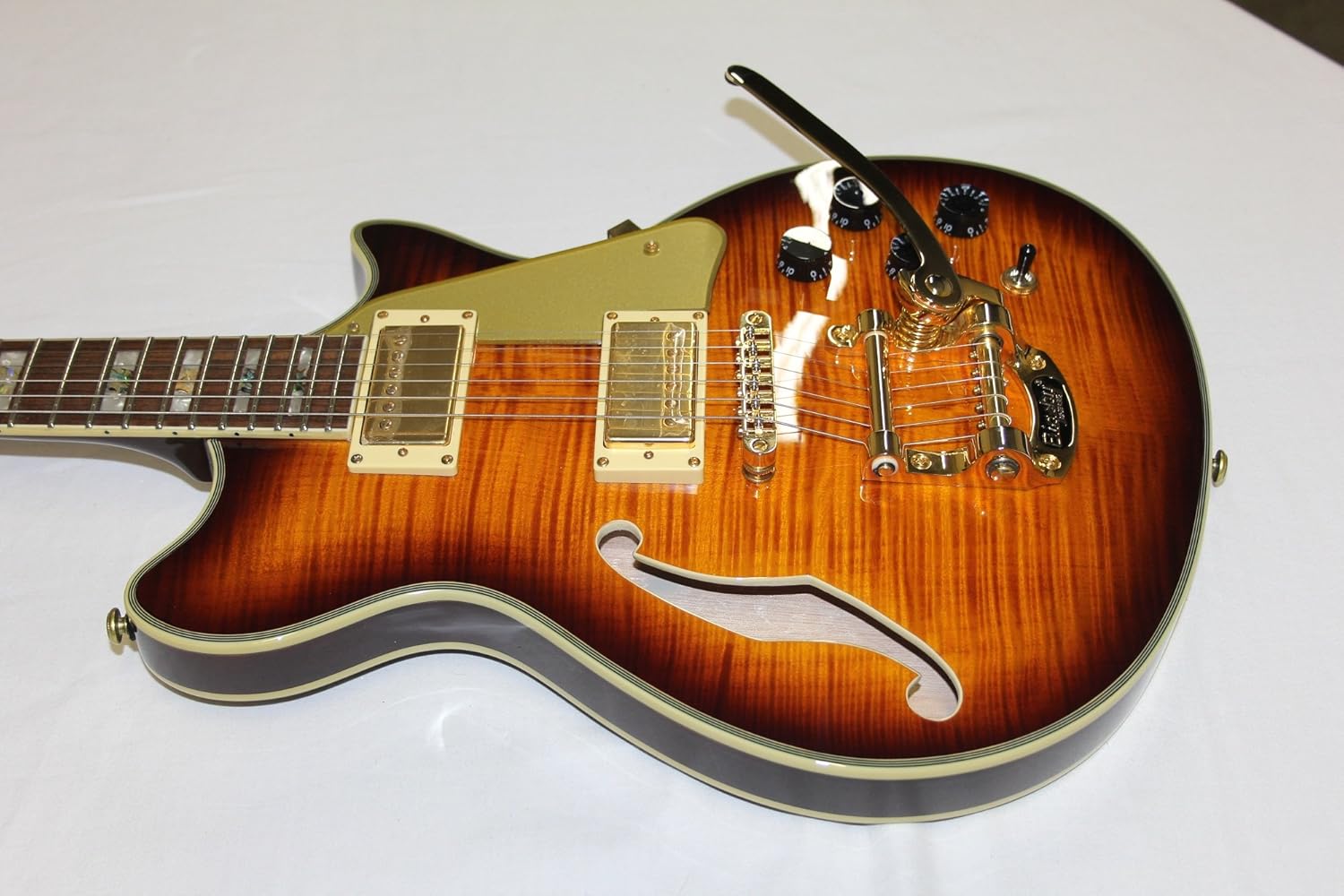 ESP LTD PC2V with Case Flammed Maple Top Brown Sunburst Electric