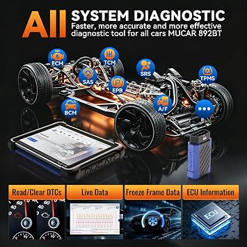 MUCAR 892BT AI Bi-Directional OBD2 Scanner Diagnostic Tool