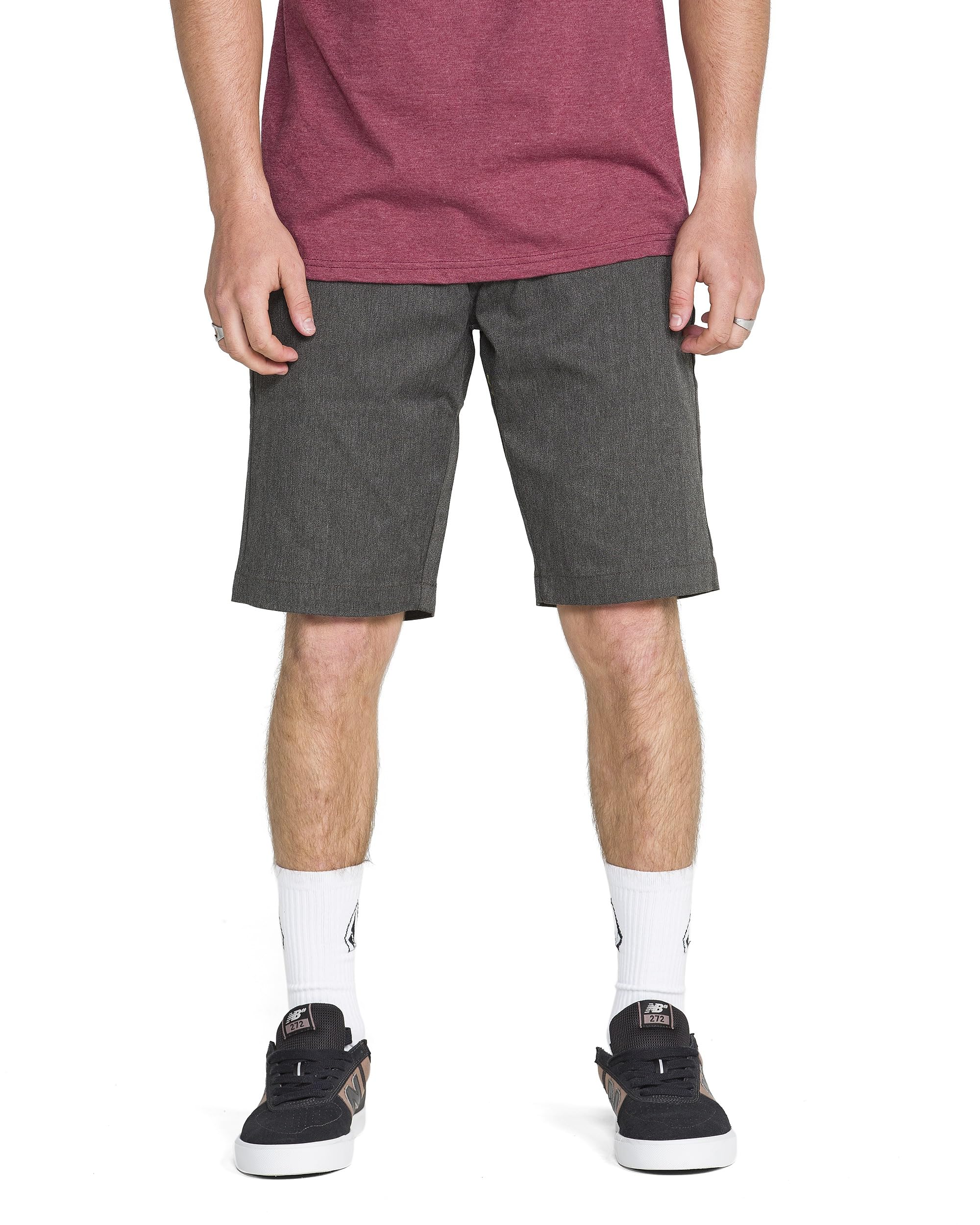 Volcom Men's Vmonty Chino Shorts Casual, Charcoal Heather, 38