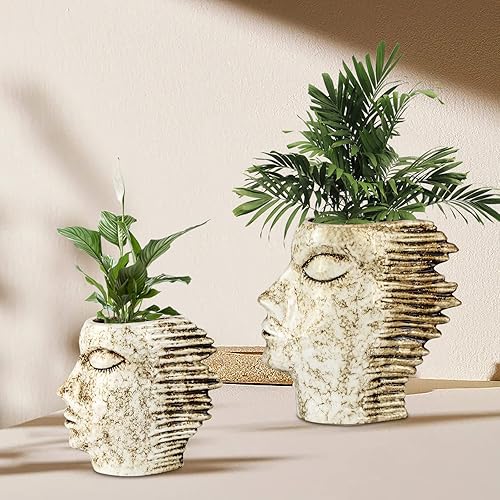 Miniatura 7 de Layameis Jarrón de cerámica único para plantas acuáticas  Maceta moderna y estética para decoración ecléctica del hogar  Jarrón grande, jarrón de