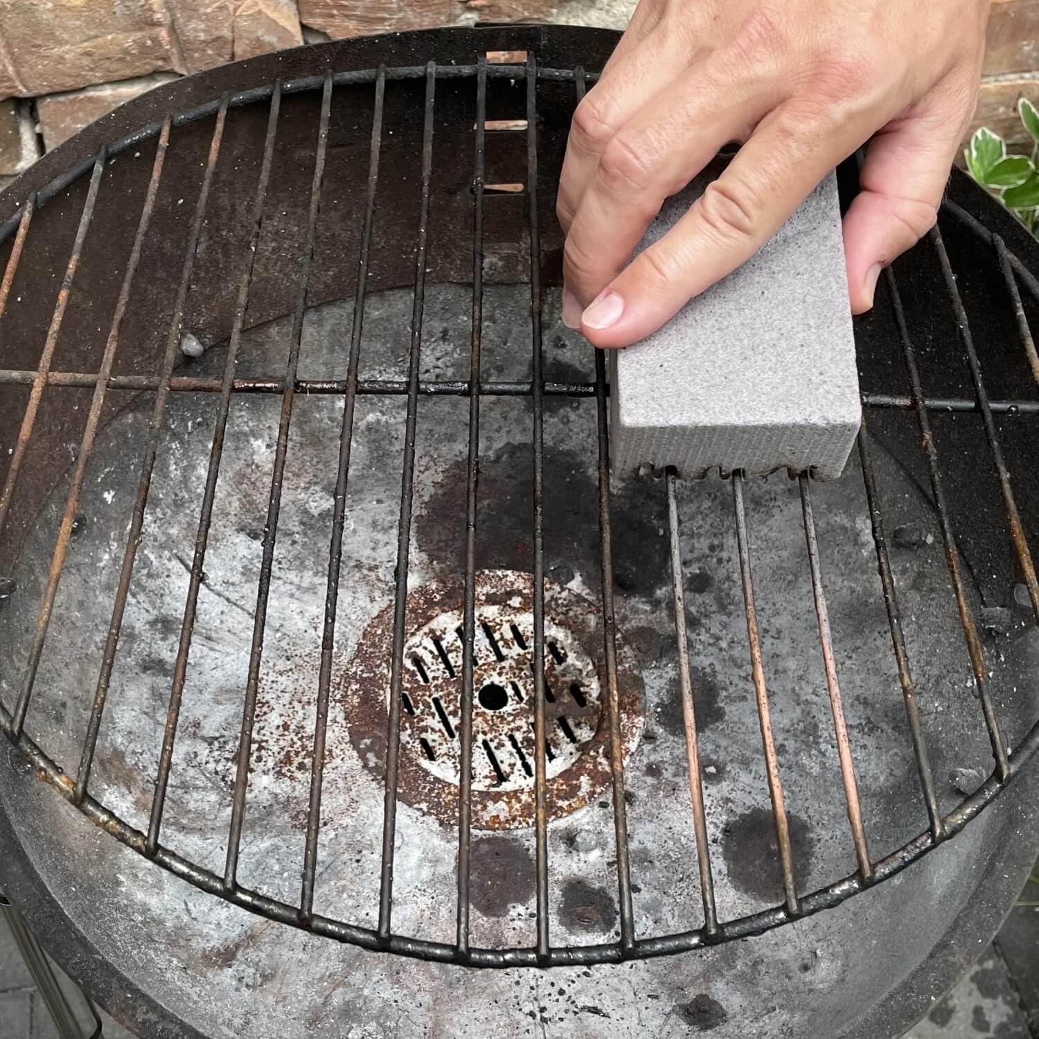 Wonderstone BBQ Edition – 4 sztuki pumeksu do czyszczenia grilla | 100% pumeks, nietoksyczny i wolny od środków chemicznych, do grilla, piekarnika, płytek i rusztu