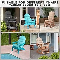 Vista 3 de FUNBERRY - Cojín para silla Adirondack, cojines gruesos y cómodos para mecedora, antideslizante, con protector contra decoloración, impermeable