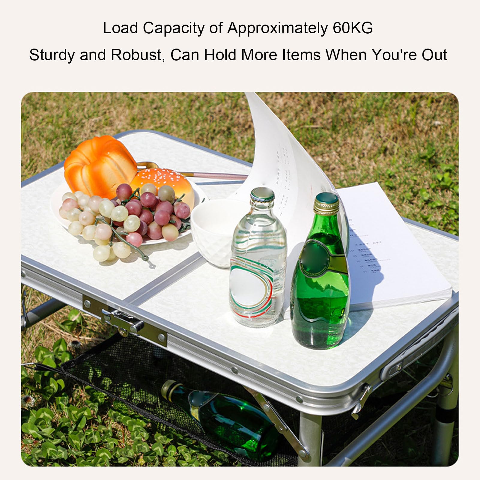 Składany Aluminiowy stół Kempingowy z regulacją Wysokości i