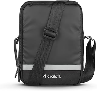 CRALOFT Premium Sling Bag for Men and Women, Small Passport Travel Bag with Water-resistant, and Small Sling Bag (Black)-picture-56
