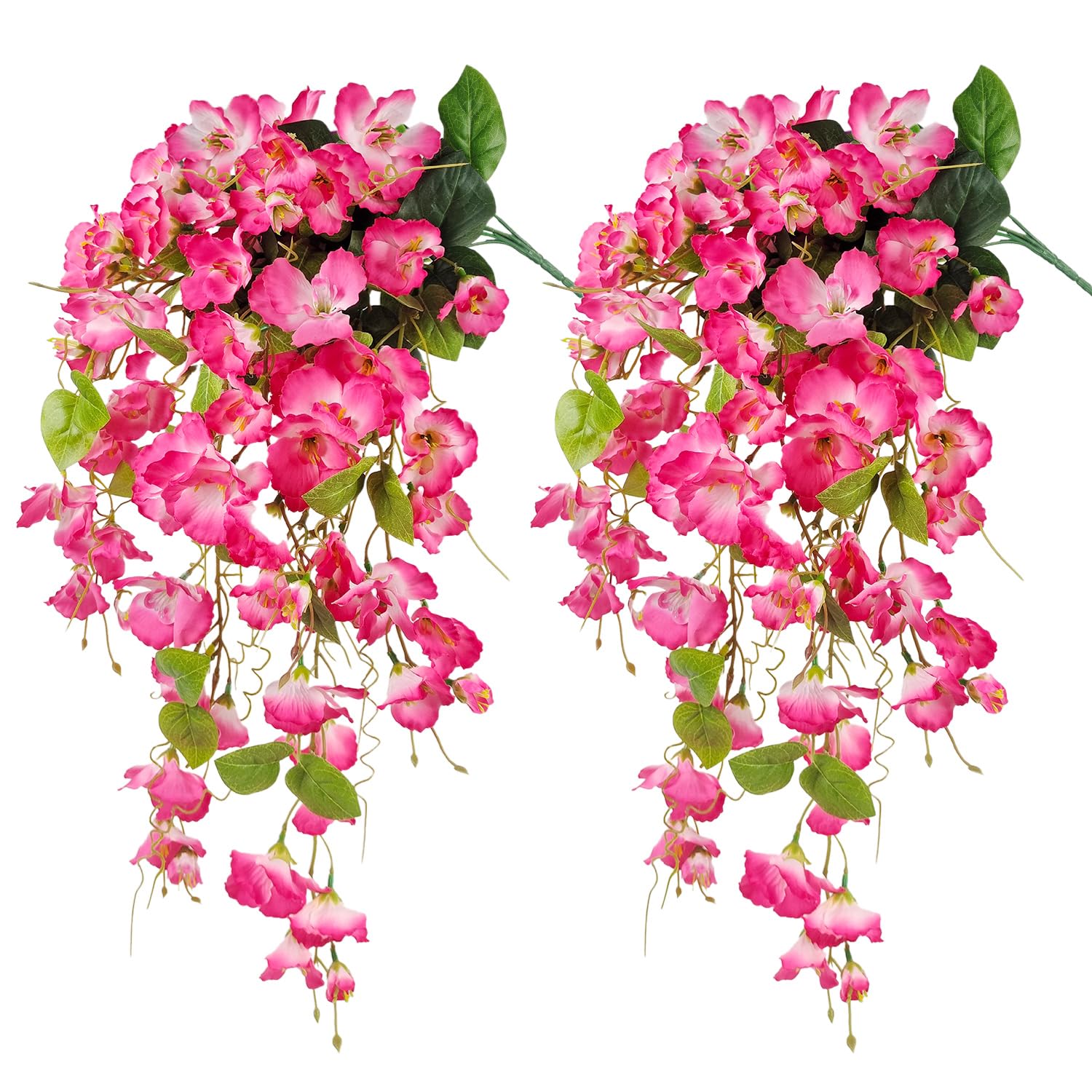 Amazon.com: Mutcolor Artificial Fake Hanging Flowers Plants for Outdoor ...