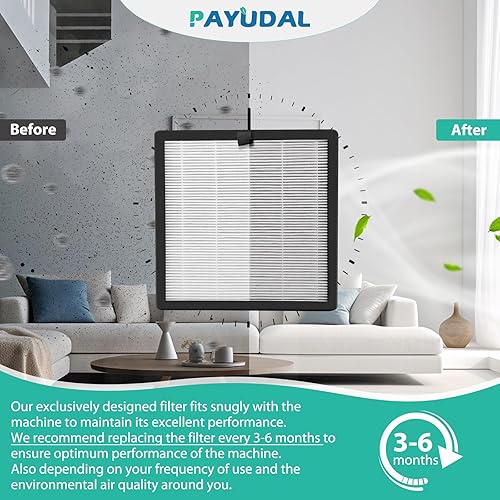 Miniatura 9 de Paquete de 2 filtros de repuesto G3 A3 para purificador de aire AMEEU G3 Sferf-30 (FXAP2W). Compatible con filtro VEWIOR A3 A3N. Para Tailulu