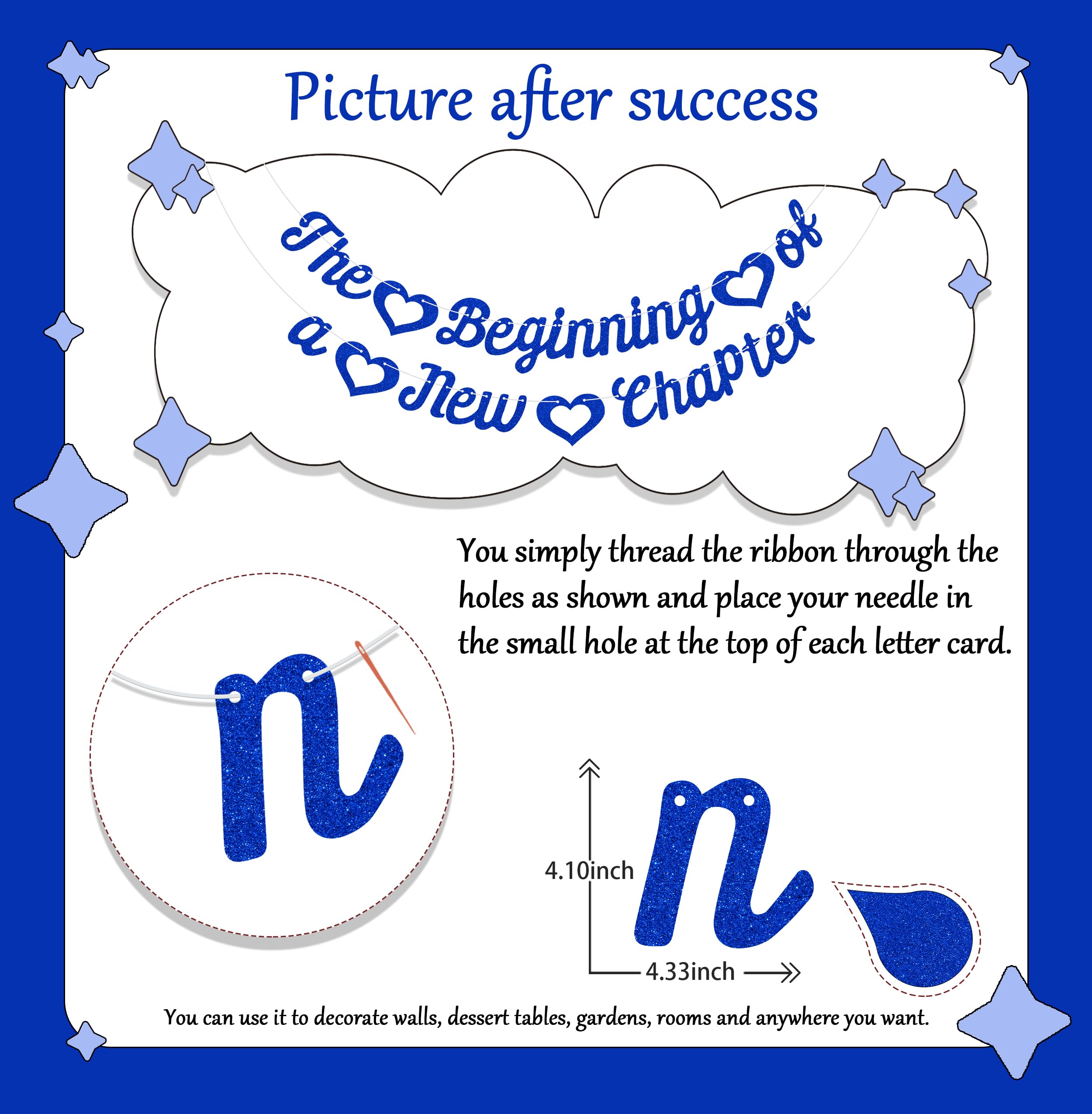 The Beginning of a New Chapter Banner, Graduation Party Decoration, Happy Retirement Banner, Congratulations Party Decoration - Image 2
