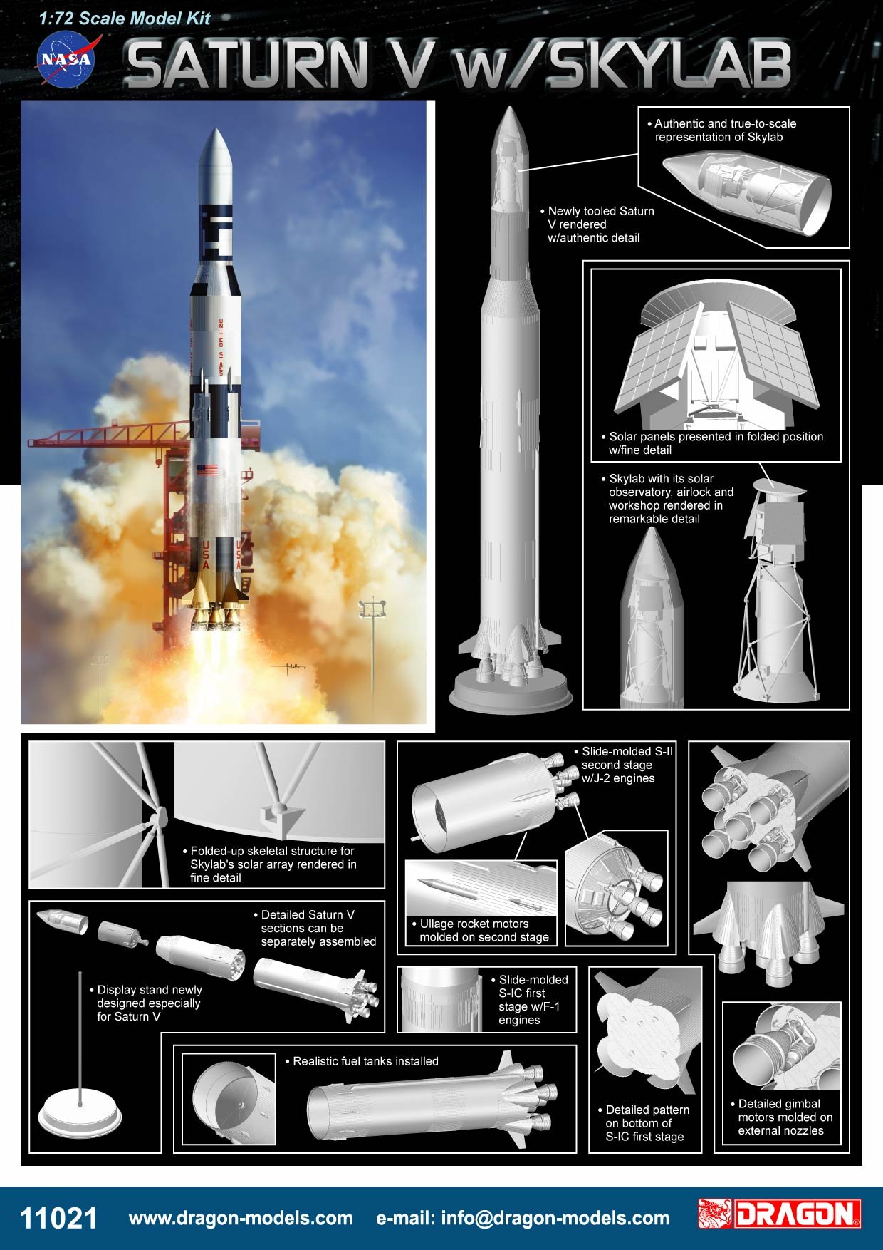 Dragon Models Saturn V with Skylab (1/72 Scale) Buy Online in UAE at