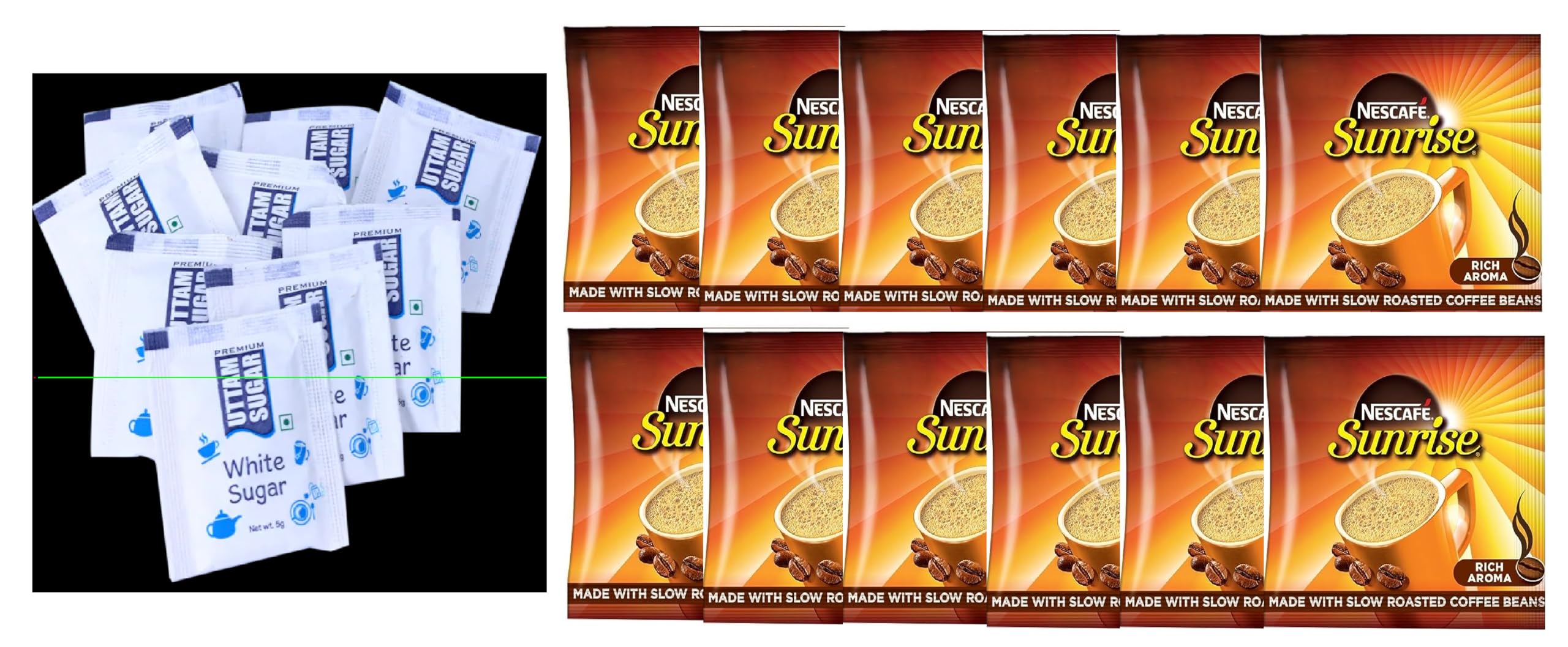 Nes.cafe Sunrise Instant Coffee Powder Pouch| Coffee-Chicory Mix Sachets | Rich Taste & Aroma 5g Packet | Pack Of 12 + Premium Sugarr Sachets Pack of 200 (B0D88LLYDM) Amazon Price History, Amazon Price Tracker