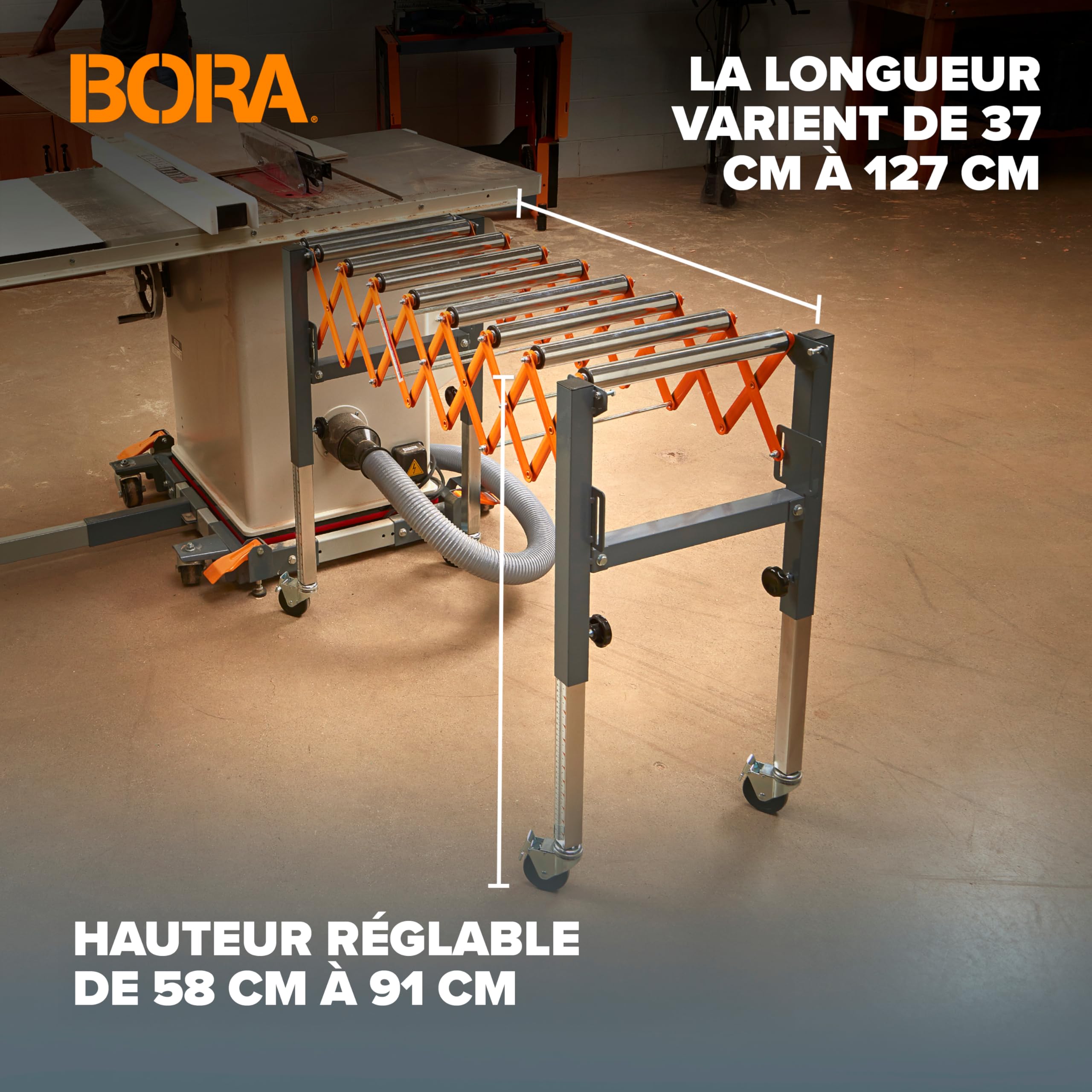 Bora Portamate Rouleau de convoyeur réglable PM-2700
