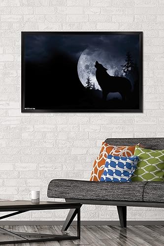 Miniatura 2 de Trends International Wolf - Póster de pared Howl, 22.375 x 34 pulgadas, versión con marco negro
