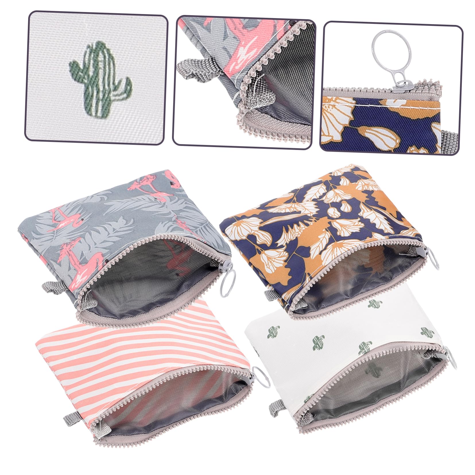 Anneome 40piezas Bolsa De Almacenamiento Para Toallas Sanitarias De Estuche Cremallera Organizador De Compresas Para Mujeres y Niñas Para Viaje y Uso Diario