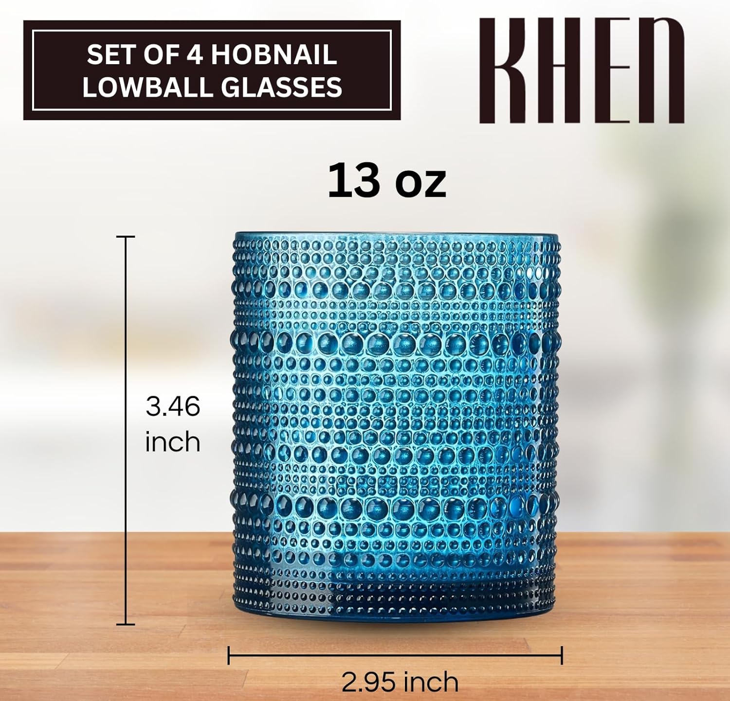 Khen Plastic Hobnail Drinking Glasses Set of 6 Neutral Tones Cups 14oz, Shatterproof & Unbreakable Acrylic Beaded Design, BPA-Free, Dishwasher Safe Indoor/Outdoor Drinkware for Water, Juice, Cocktails - Image 4