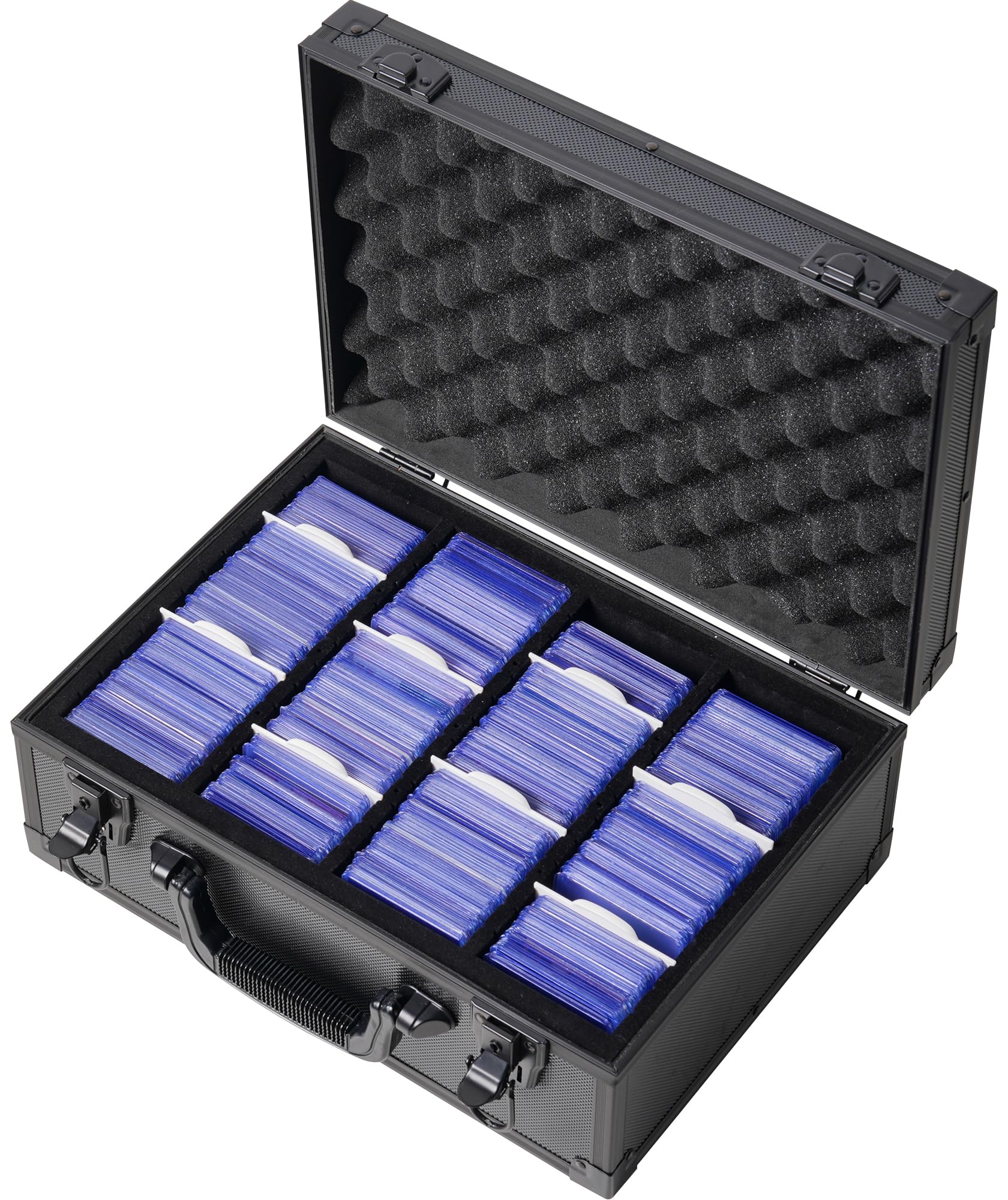 D DACCKIT Toploader Storage Box with Card Dividers for 3" x 4" 35pt Rigid Card Holders for Trading Cards & Sports Cards Compatible with Top Loaders & Magnetic Card Holders