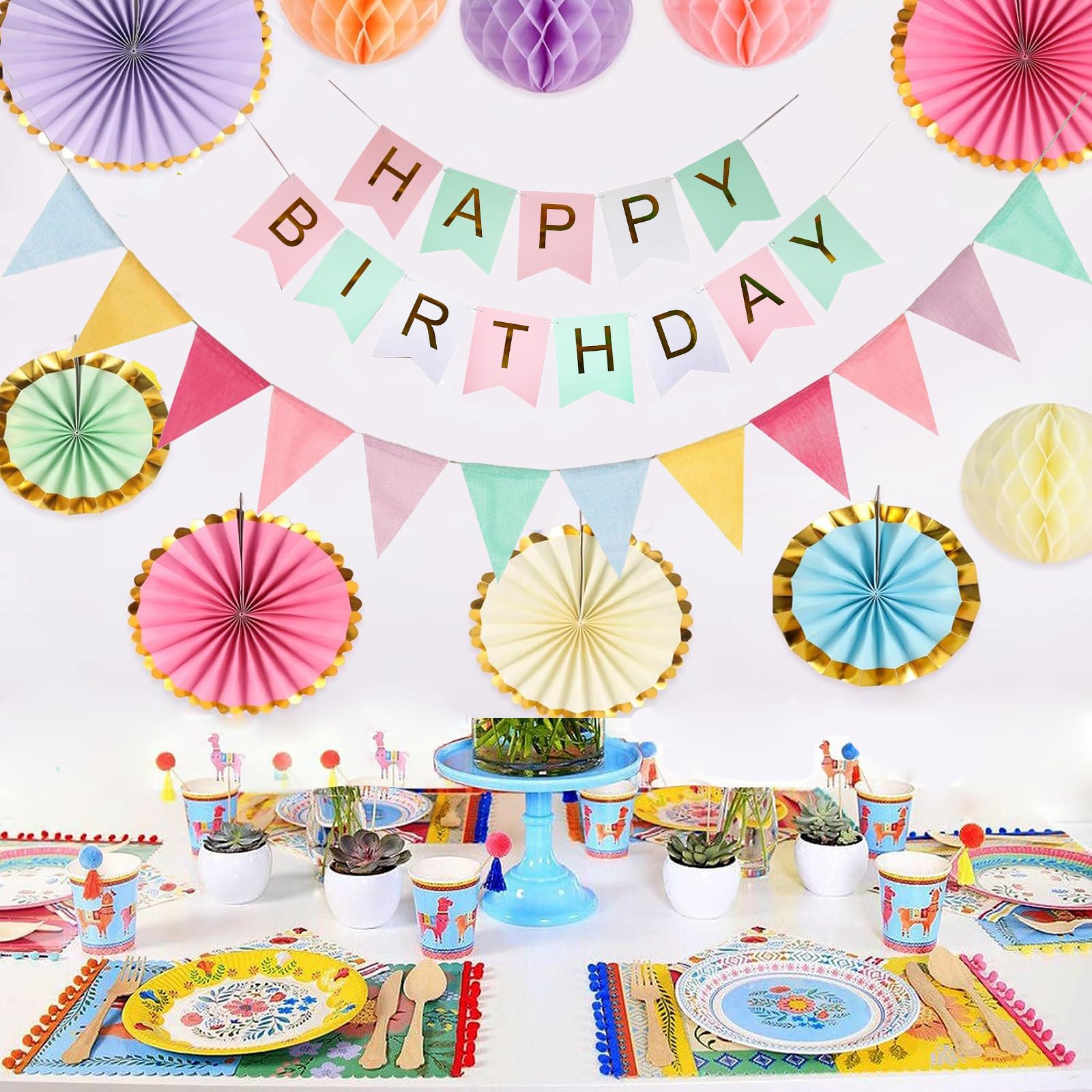Striscione di buon compleanno personalizzato, decorazioni per feste