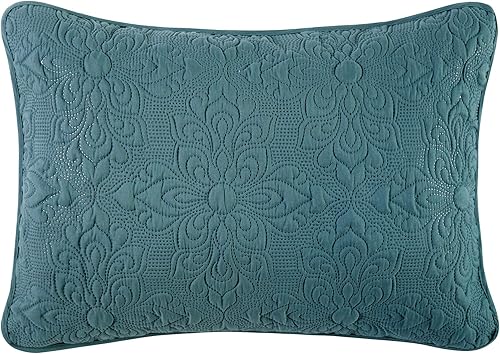 Miniatura 6 de VCNY Home Aviary Juego de 3 piezas de algodón en encantadora playa hermosa manta con colcha, Poliéster, gemelo